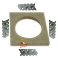 PŁYTA CZOŁOWA TERMICZNA Z ZACZEPAMI DF O WYMIARACH 335x305x40 MM PRZEZNACZONA DO KOMINÓW DINOFLAME